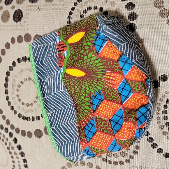 Handmade Multicolored Artisan Makeup Cosmetic Bag Toiletry Pouch Organizer - Picture 2 of 7